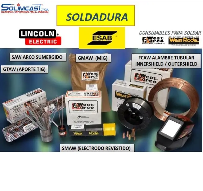 Consumibles para soldar